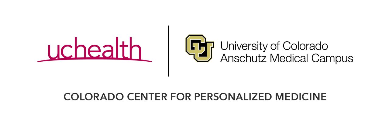 UC Health and CU Anschutz logos above Colorado Center for Personalized Medicine